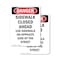 Signmission Sidewalk Closed Ahead Use Sidewalk Danger Sign, Plastic, 7in W x 10in L, 2PK OS-2PACK-DS-P-710-V-2161 - alternate 1